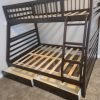 Isaac Twin/Full Wood Bunk Bed with 2 Drawers in Espresso Brown