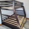 Isaac Twin/Full Wood Bunk Bed with 2 Drawers in Espresso Brown