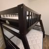 Isaac Twin/Full Wood Bunk Bed with 2 Drawers in Espresso Brown