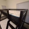 Isaac Twin/Full Wood Bunk Bed with 2 Drawers in Espresso Brown