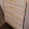 Item Condesa Velvet Beige Bedroom set 5 pc qeen or king