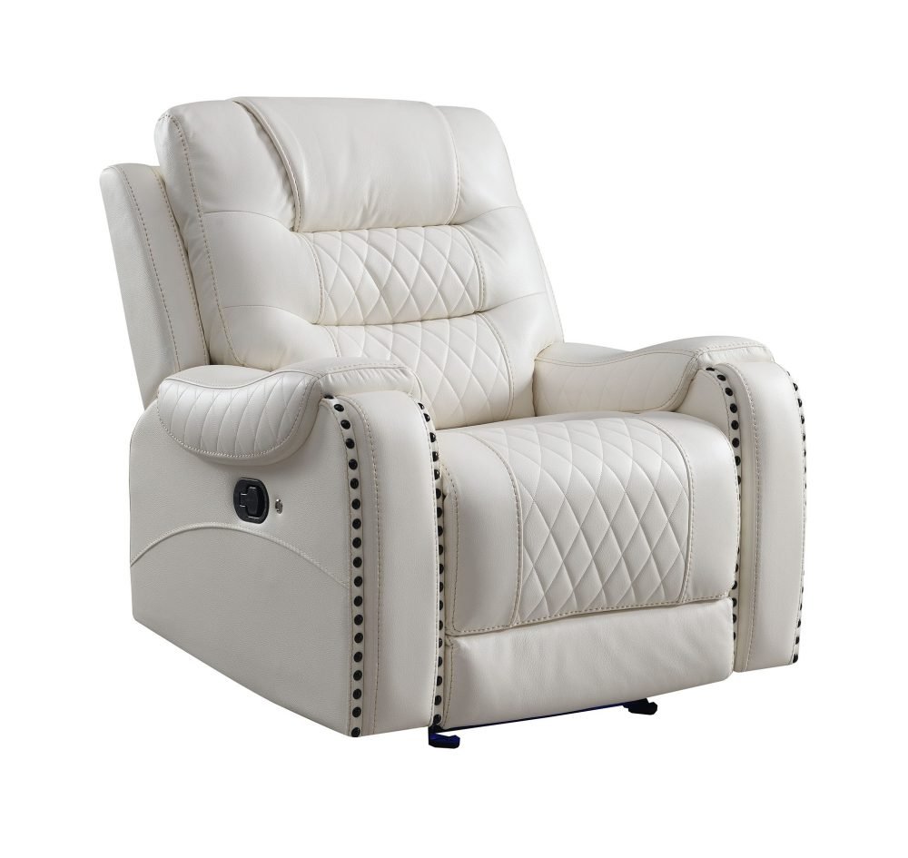Cowboy 3 pc Recliner White