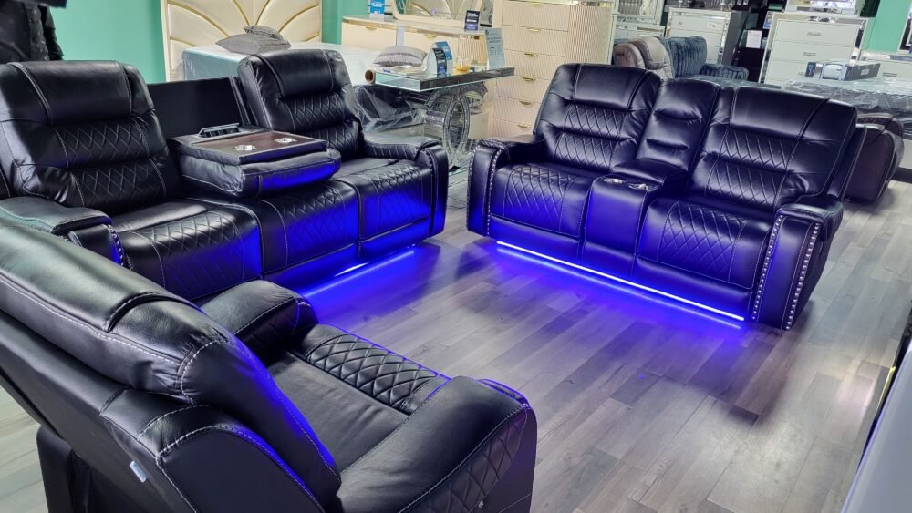 Cowboy Black 3PC Reclining Set