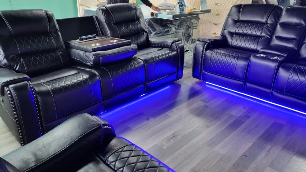 Cowboy Black 3PC Reclining Set