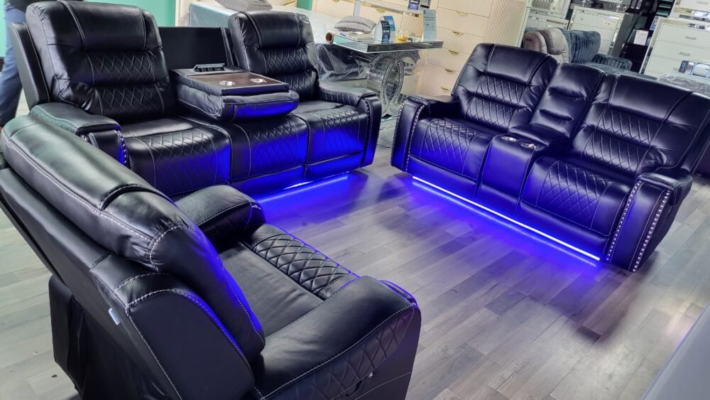 Cowboy Black 3PC Reclining Set