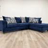 Name: 110 Blue Sectional  Color: Blue
