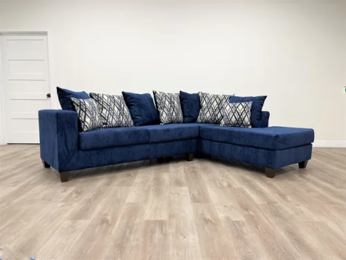 Name: 110 Blue Sectional  Color: Blue