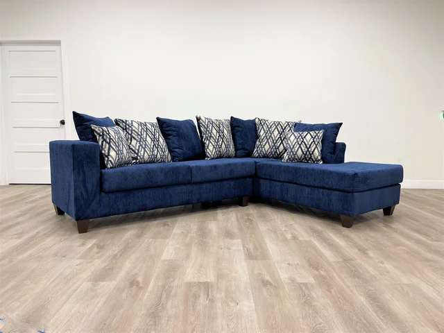 Name: 110 Blue Sectional  Color: Blue