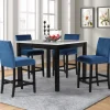 Dior - Blue Pub Table + 4 Chair Set