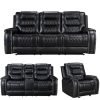 Cowboy Black 3PC Reclining Set
