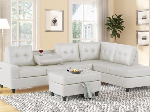 10Heights Reversible Sectional + Storage Ottoman Set
