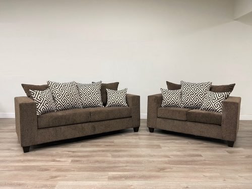110 - Mocha Sofa & Loveseat