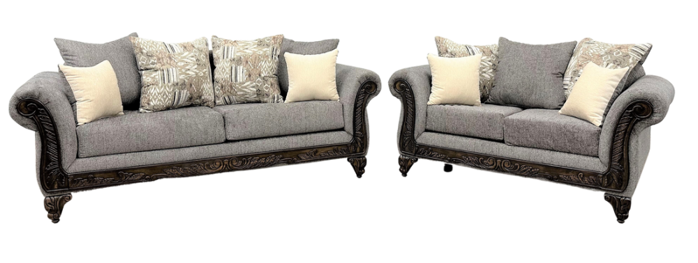 2451 - Sofa and Loveseat (Gray)