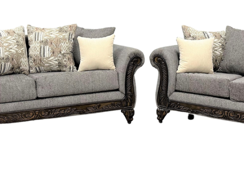 2451 - Sofa and Loveseat (Gray)