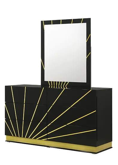 B58 Zenia (Black/Gold) Queen or king 5 pc