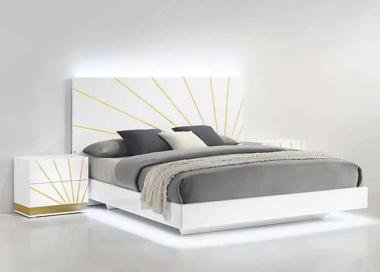 B59 Safa (White/Gold) Queen or king