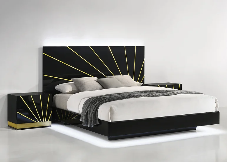 B58 Zenia (Black/Gold) Queen or king 5 pc
