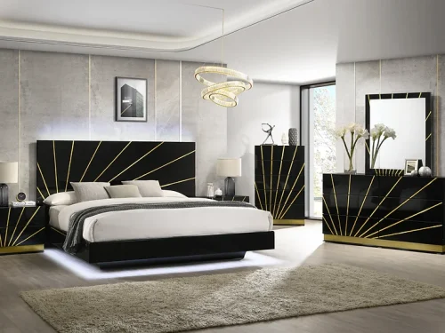 B58 Zenia (Black/Gold) Queen or king 5 pc