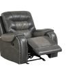 Cowboy tow tone Grey OVERSIZED 3PC Reclining Set