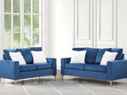 Cinderella2 -Blue Sofa & Loveseat