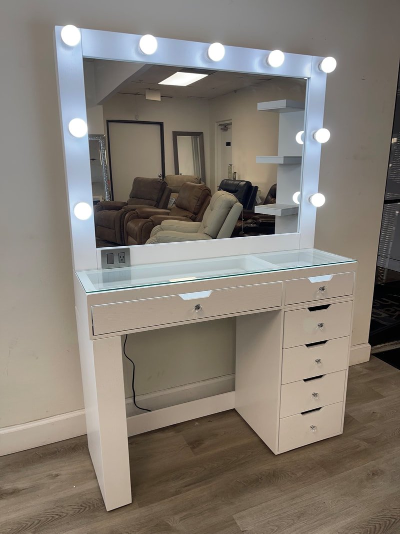 GLAM1- White Vanity