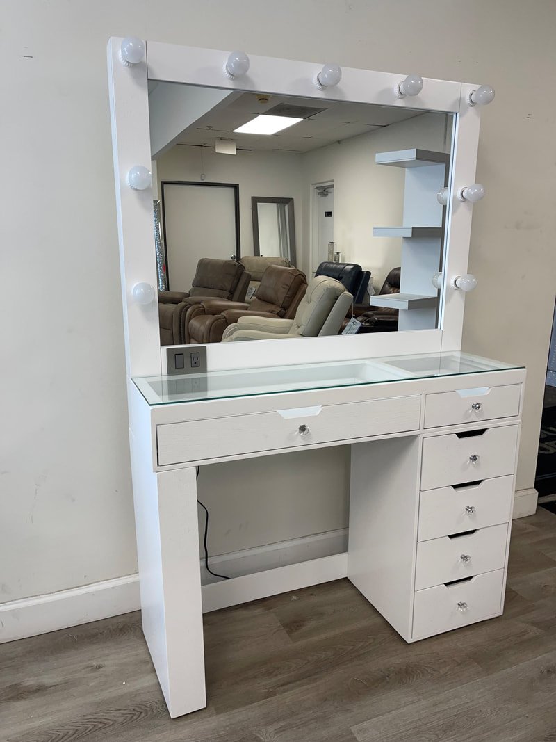 GLAM1- White Vanity