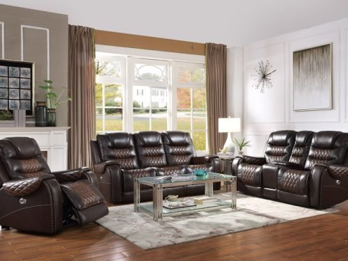 Cowboy:1182 Power - TOP GRAIN LEATHER Reclining Set