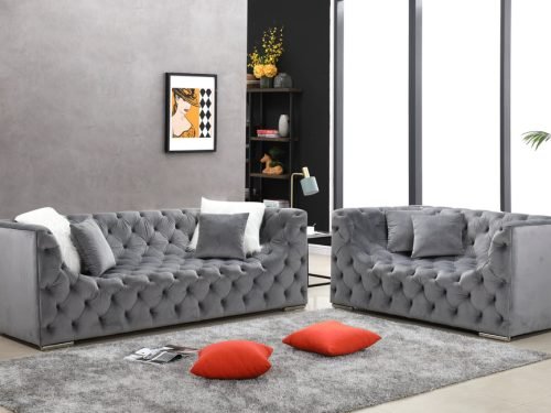 Kylie Grey Sofa & Loveseat Set