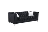 Prince - Black Sofa & Loveseat Set (2PC ONLY)