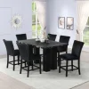 2220 Onyx - (FAUX MARBLE) Counter Height Table + 6 Chair Set