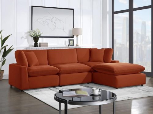 SKY Rust Velvet Modular Sectional