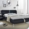Vegas Black Platform Bed - Queen, King