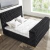 B1182 Black Platform Bed - Queen, King