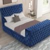 B1182 Blue Platform Bed - Queen, King