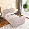 B1182  Pink Platform Bed - Queen, King