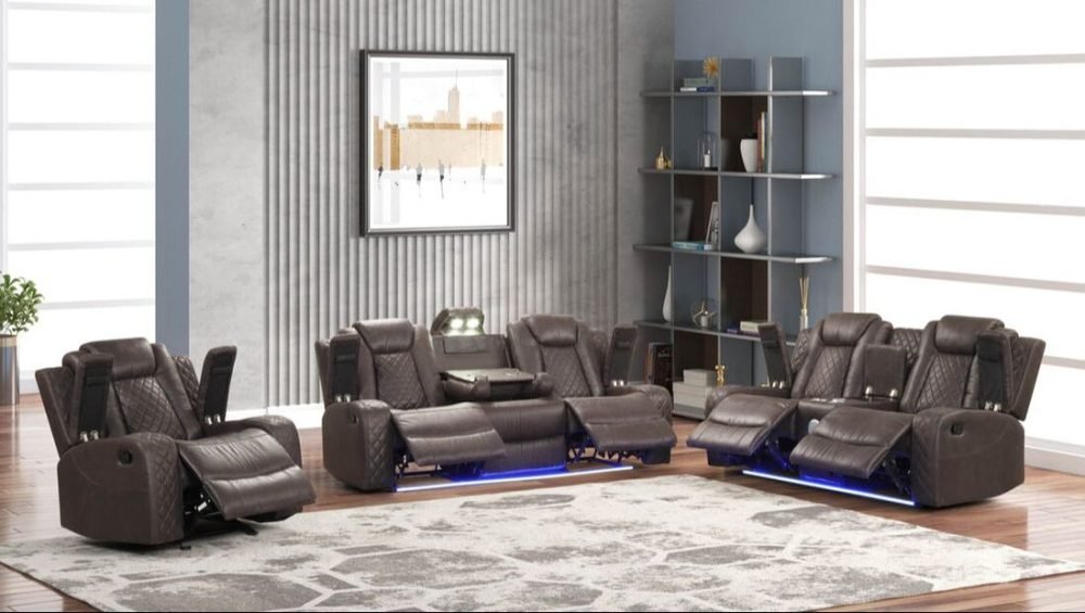 Milania.G Chocolate -Manual 3PC Reclining Set