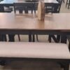 2158WC-6P MARIBELLE WHEAT CHARCOAL DINING
