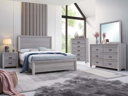 B6710 ADELAIDE DRIFT WOOD BEDROOM GROUP 5 pc Queen or King Available