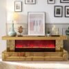 2025 TV STAND GOLD WIRELESS CHARGER SPOT LIGHT HEATER WITH 7 COLOR BLUETOOTH