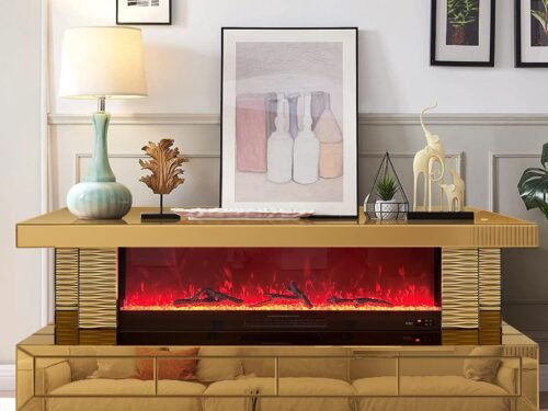 2025 TV STAND GOLD WIRELESS CHARGER SPOT LIGHT HEATER WITH 7 COLOR BLUETOOTH
