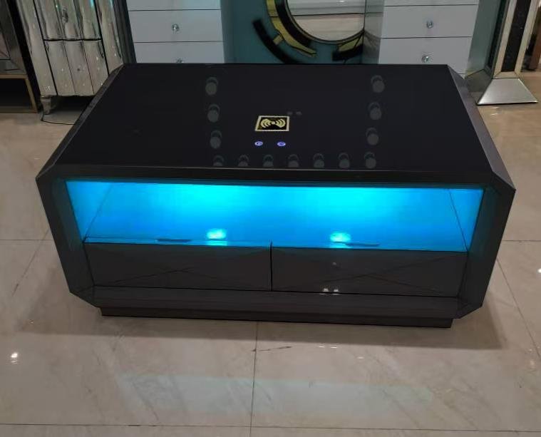 0719 OCCASIONAL TABLE BLACK w PHONE CHARGE