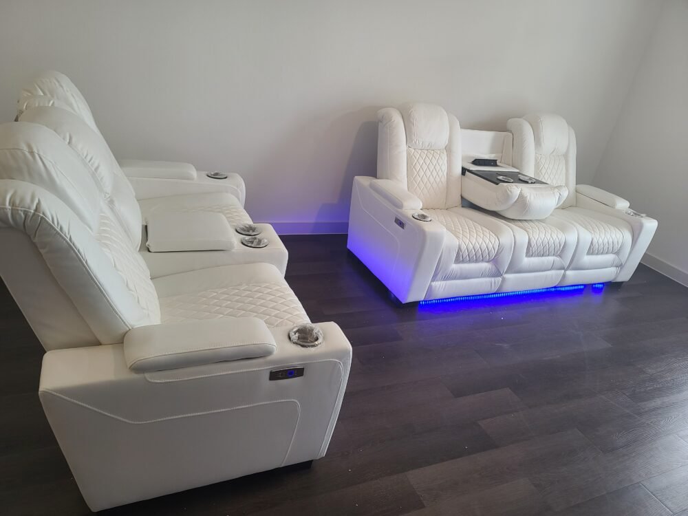 Texas white power Recliner 3 PC SET