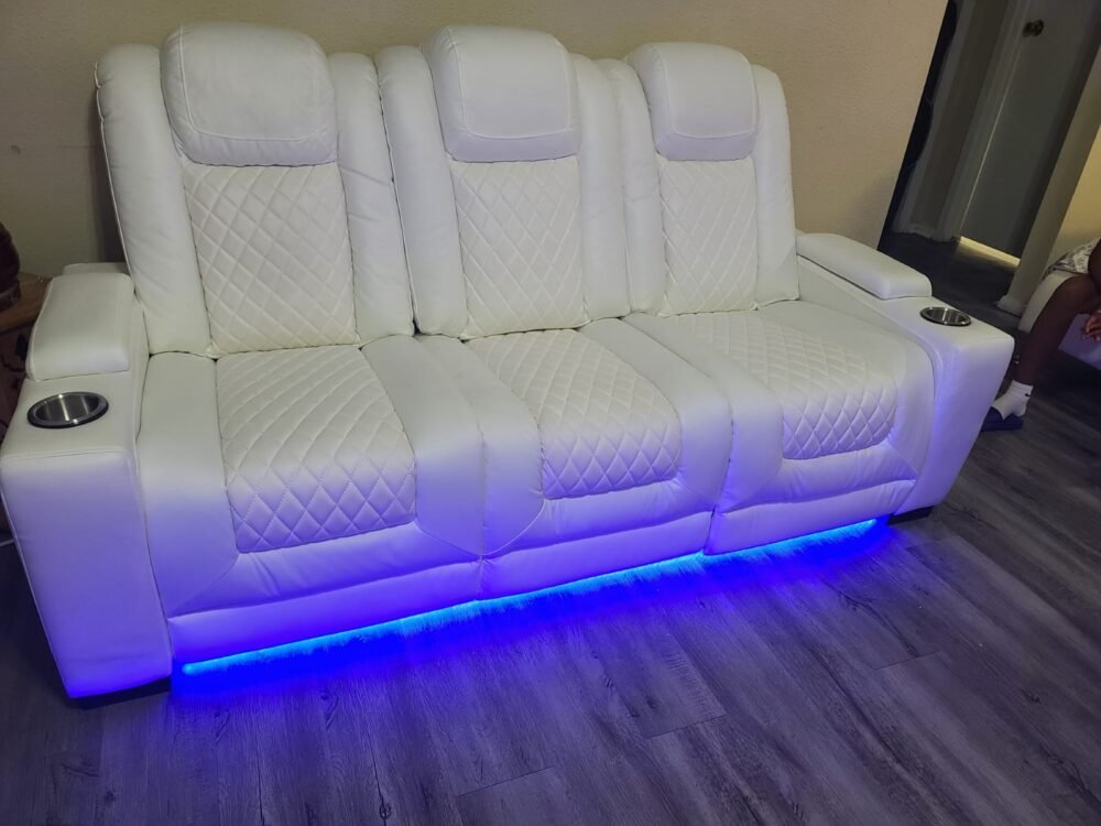 Texas white power Recliner 3 PC SET