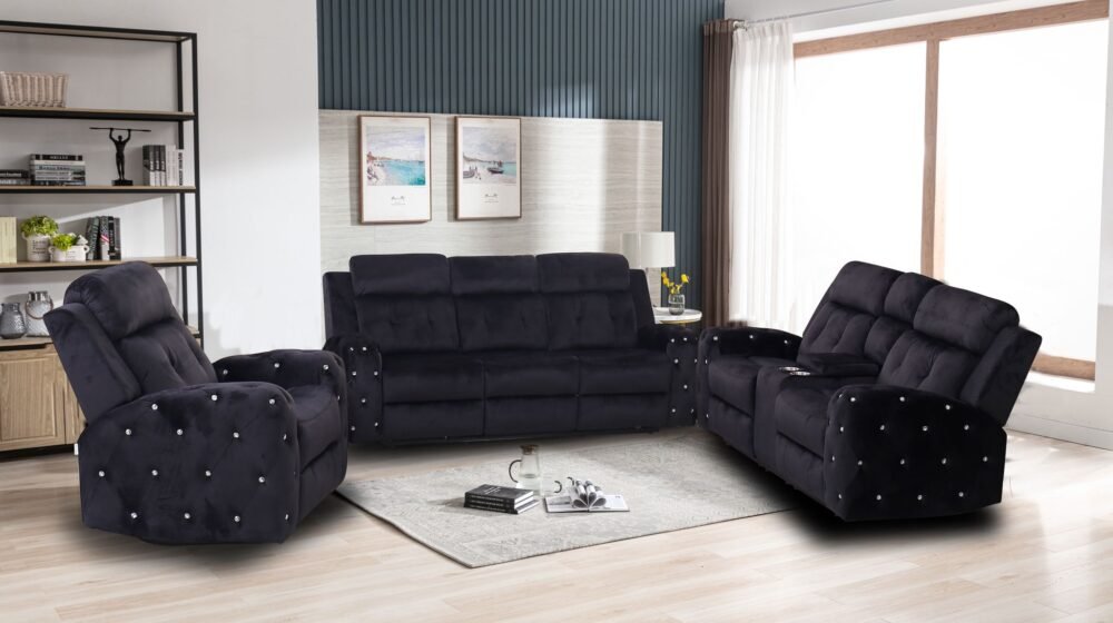 WALTER BLACK RECLINER 3 PC