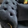 HVSL2025 Black Velvet  Living Room 2pc