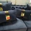 HVSL2025 Black Velvet  Living Room 2pc