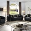 HVSL2025 Black Velvet  Living Room 2pc
