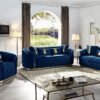 HVSL2025 Blue Velvet Living Room 2pc