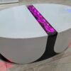 CT0312 F KRISTY COLLECTION COFFEE TABLE WHITE GLASS BLUETOOTH 3D