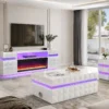 CT0313 F KRISTY COLLECTION COFFEE TABLE GLASS BLUETOOTH 3D